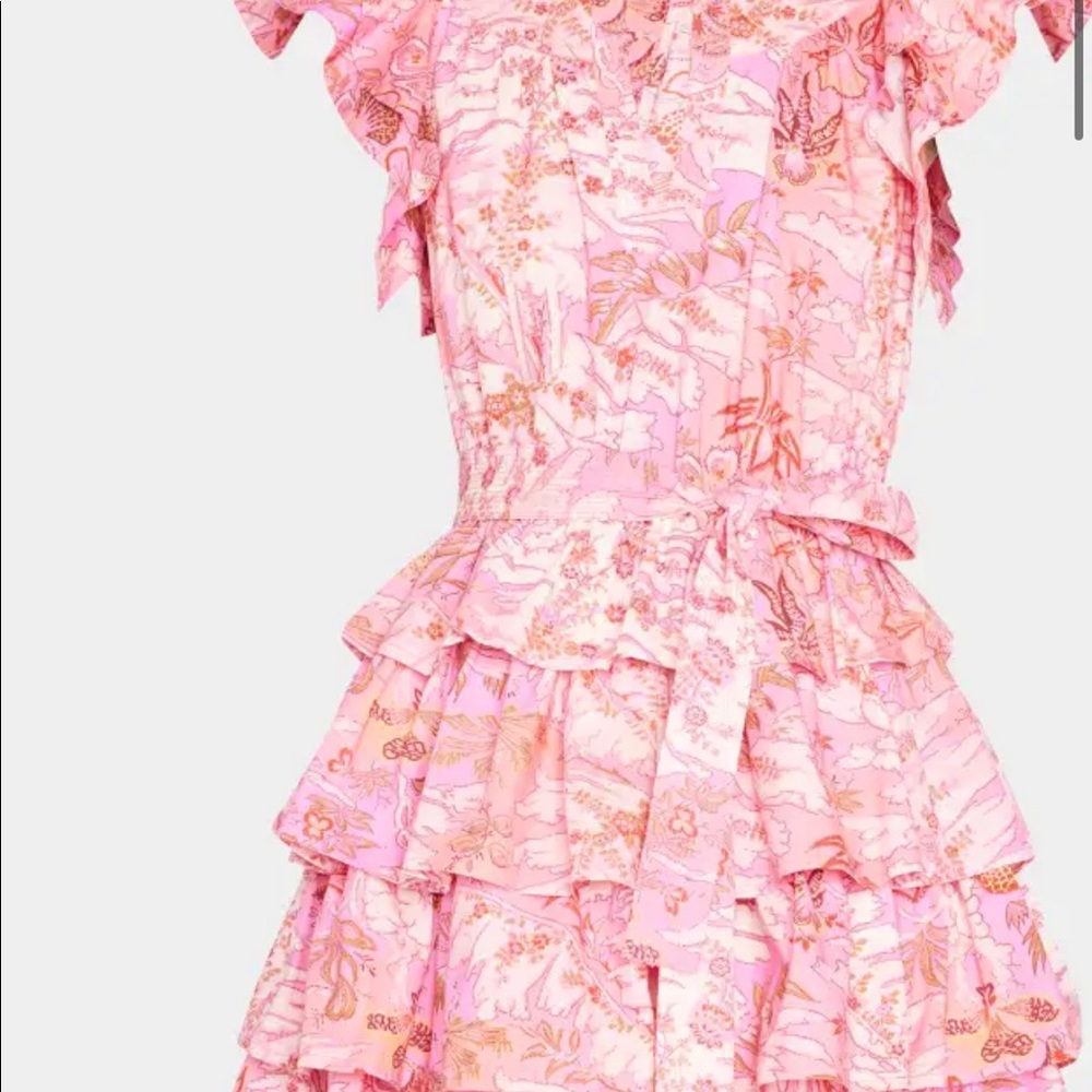 Lulua Frill-Sleeve Tiered-Ruffle Mini Dress - Picture 5 of 11